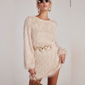 NWT: En Crème Shaggy Dress in Cream